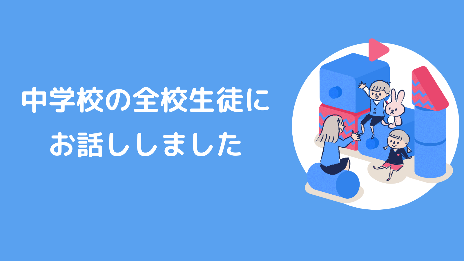 中学校の全校生徒さん向けにお話ししました。