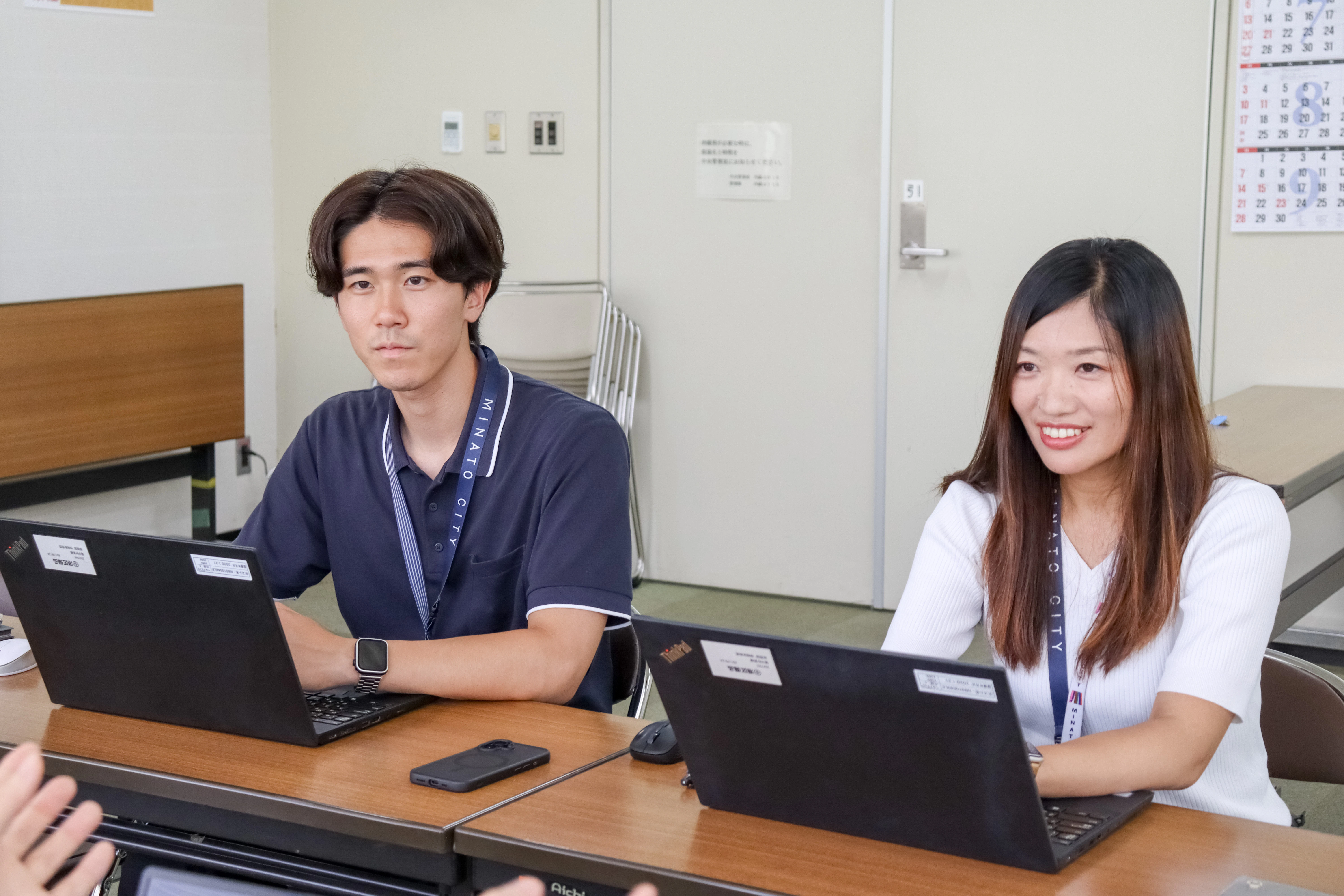 <p>港区 麻布地区総合支所 まちづくり課<br>土木担当係長　飯塚陽子様<br>まちづくり係　八木脩太様</p>