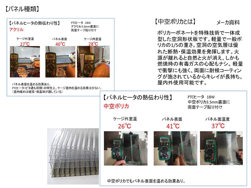 〇情報　アクリル・中空ポリカの違いの画像