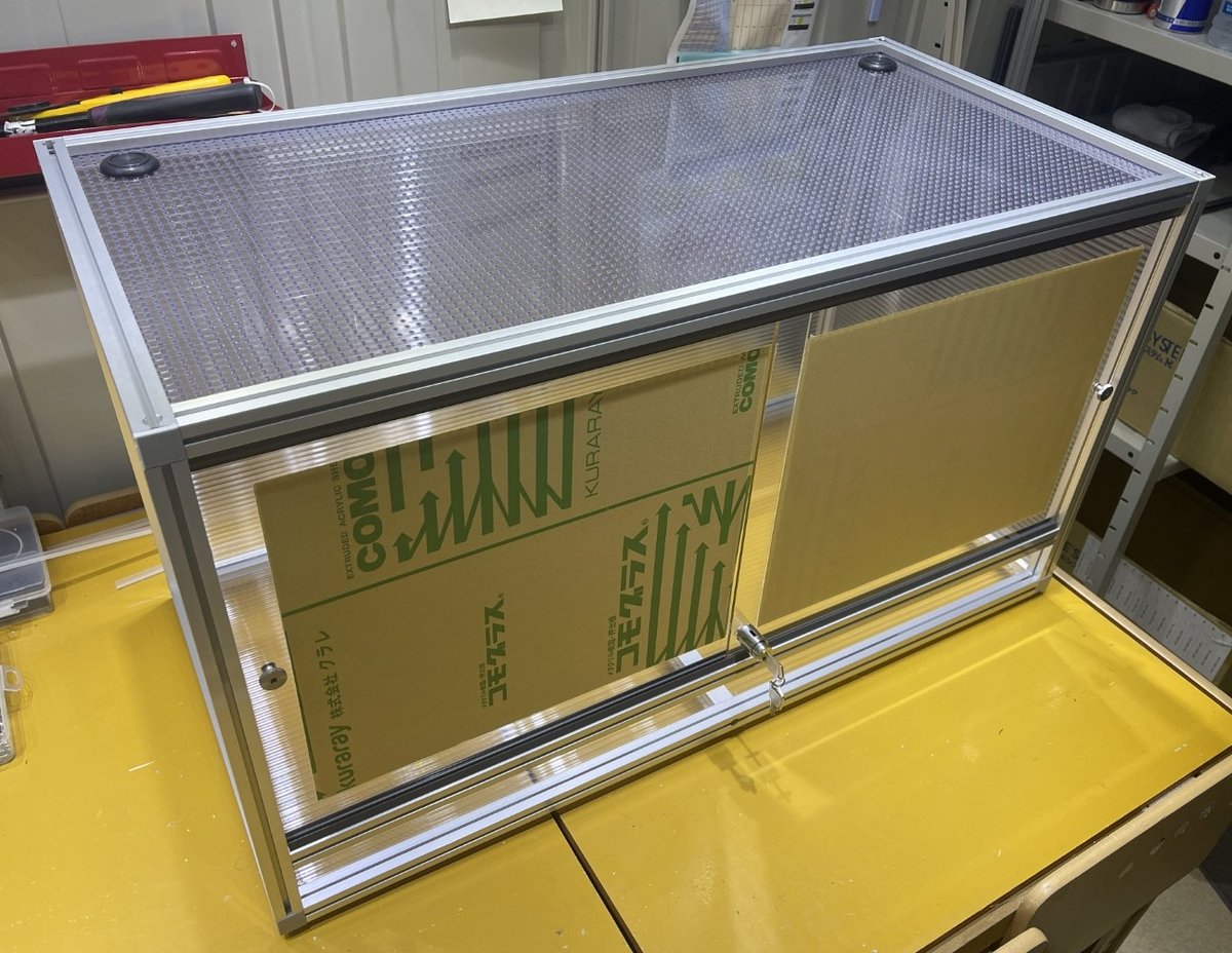 【アオダイショウ専用】木登りも大得意!安心の脱走防止と快適なお掃除を両立した「前窓付TypeC」オーダーケージ🐍✨の画像