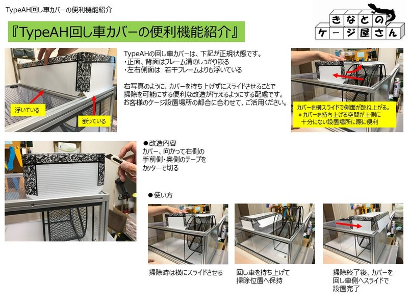 TypeAH回し車カバーの便利機能紹介