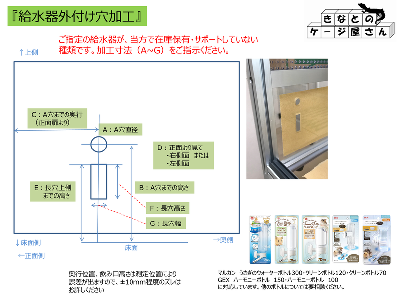 給水器外付け穴加工の画像