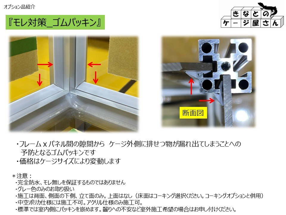 モレ対策_ゴムパッキン