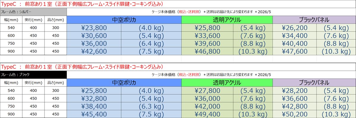 TypeC　前窓付スライド扉の画像