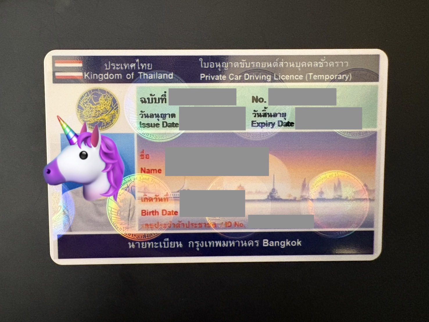 Private Car Driving License (Temporary)