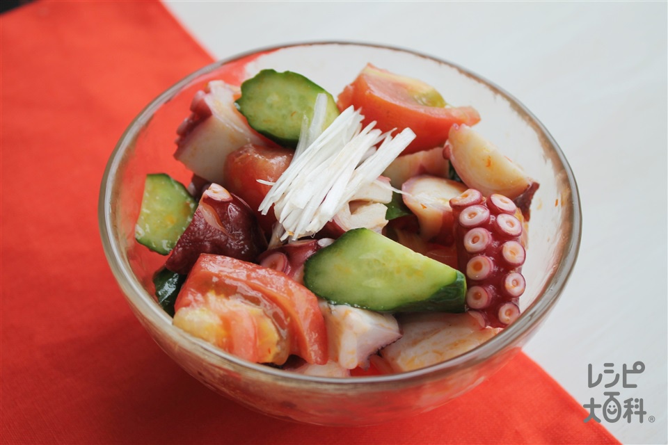 トマトとたこの中華風サラダ