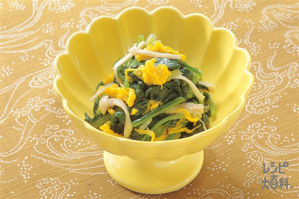 ほうれん草と黄菊のおひたし