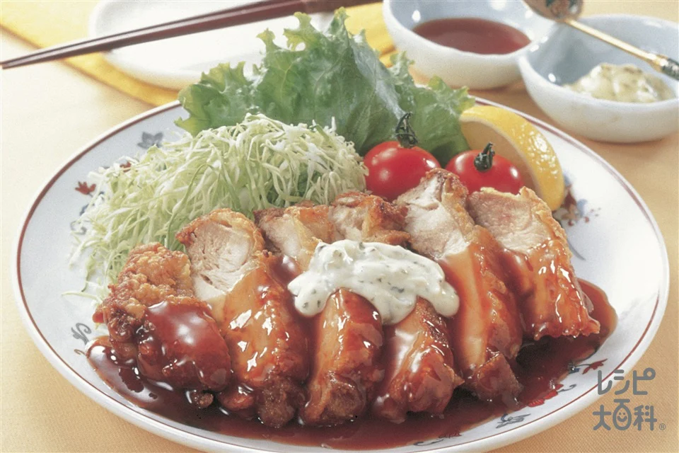 チキン南蛮風 揚げ焼き鶏の甘酢たれかけ