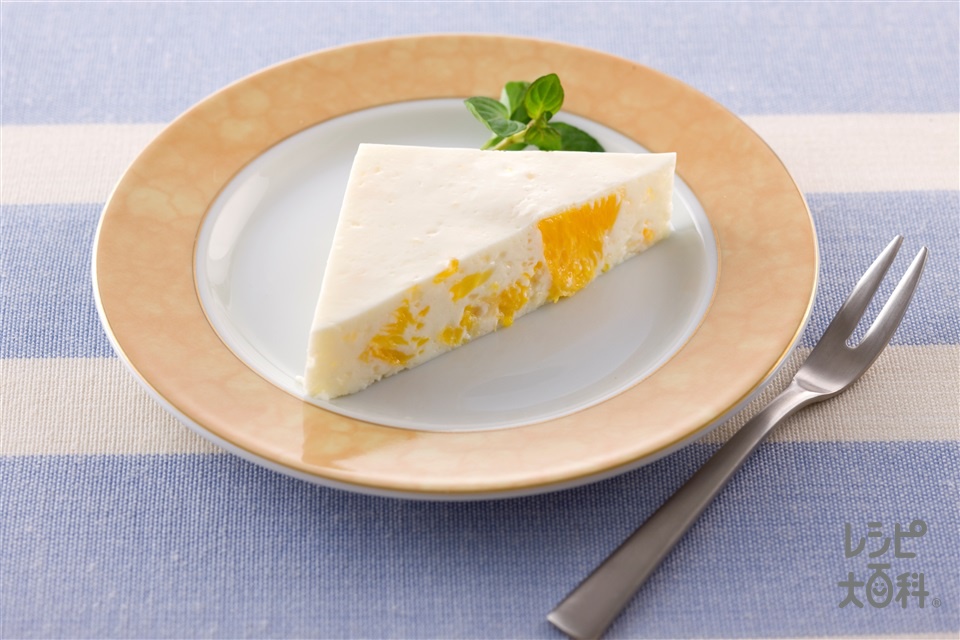 グレープフルーツとオレンジの食べジャムチーズケーキ