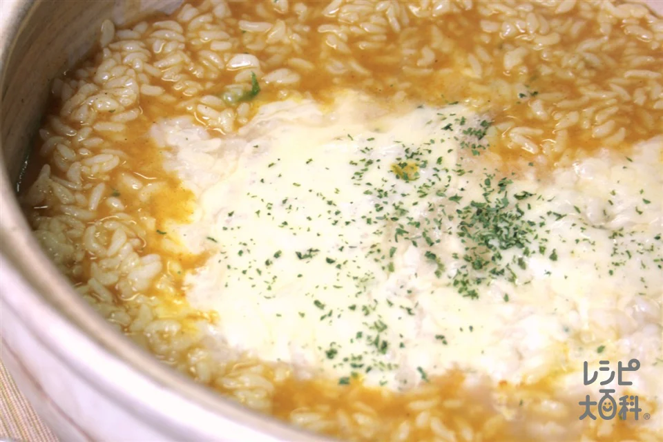 鍋の〆　カレーリゾット風