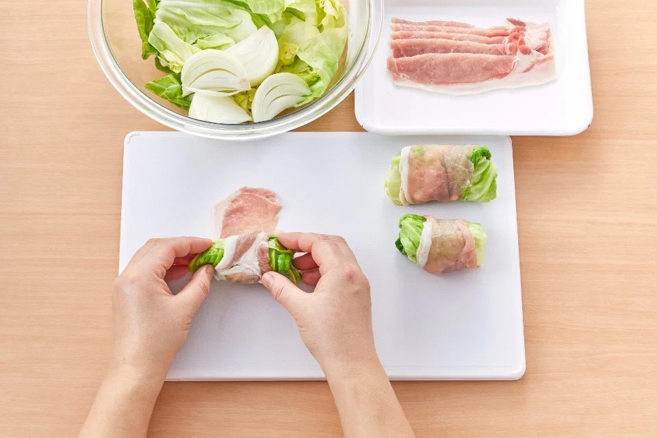 キャベツと玉ねぎの肉巻きのつくり方_2_2
