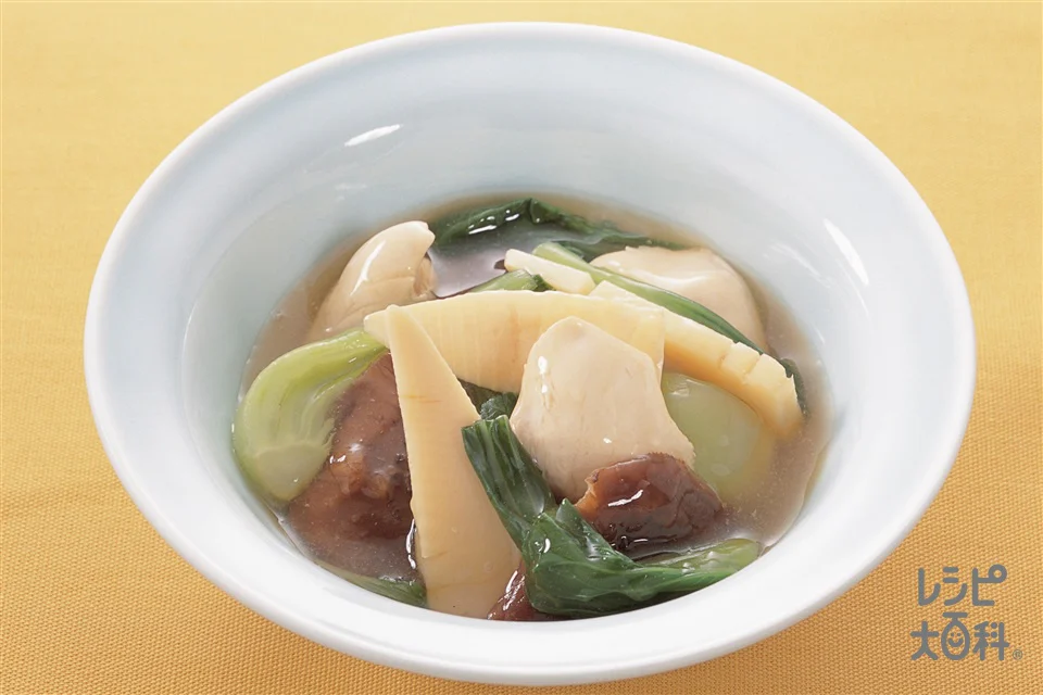 チンゲン菜と鶏ささ身の煮もの