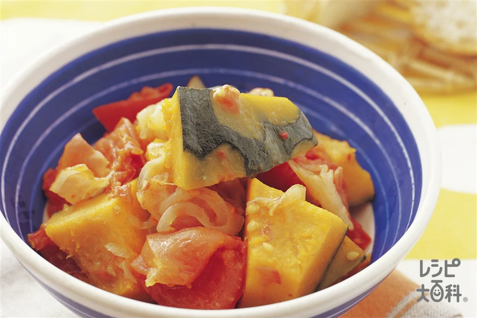 かぼちゃとベーコンのトマト煮