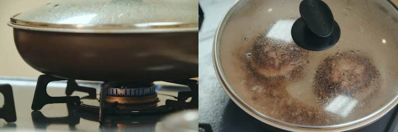 成形時に中央を軽くへこませるレシピもあるが、あの工程は焼いたときの膨らみを防ぎ、均一に火を通すため。