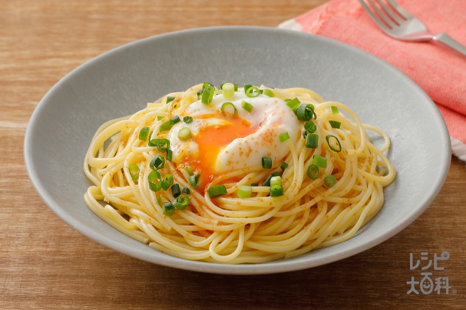 だし香る釜玉パスタ