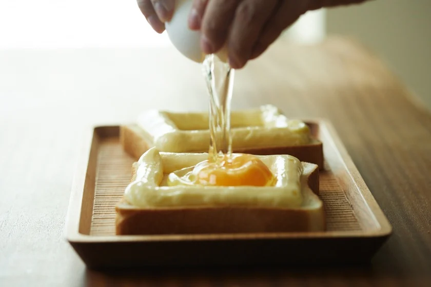 たまごかけご飯風こがしマヨたまトーストのつくり方_2_2