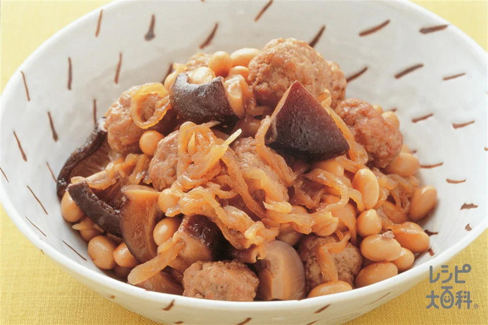 ミニ豚肉だんごと乾物の煮もの