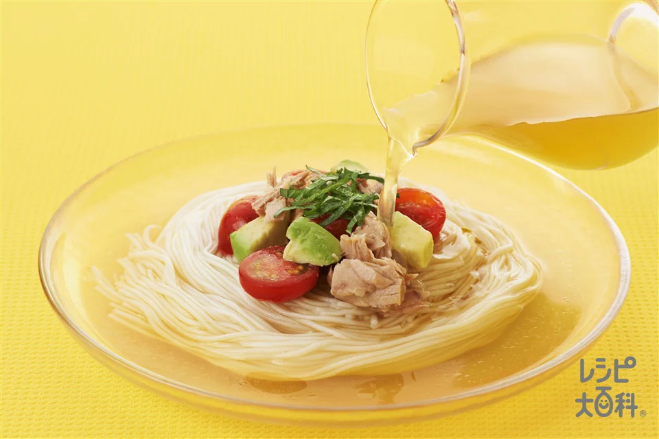 さっぱり冷製スープそうめん