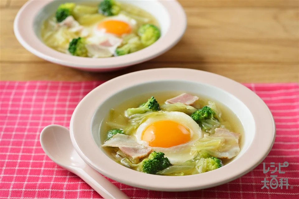 キャベツとたまごのスープ野菜