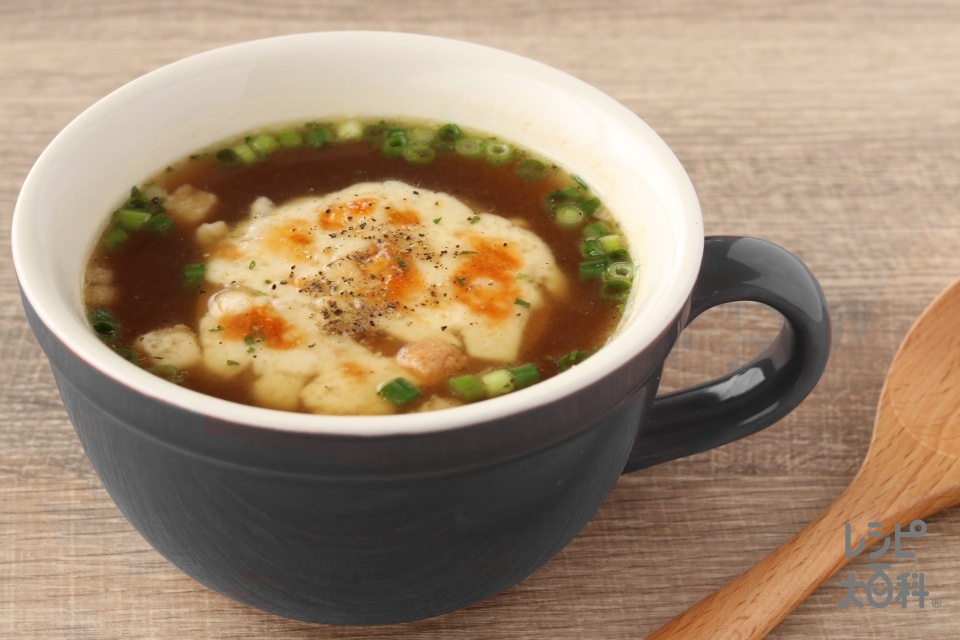 小町麩でつくるオニオングラタンスープ