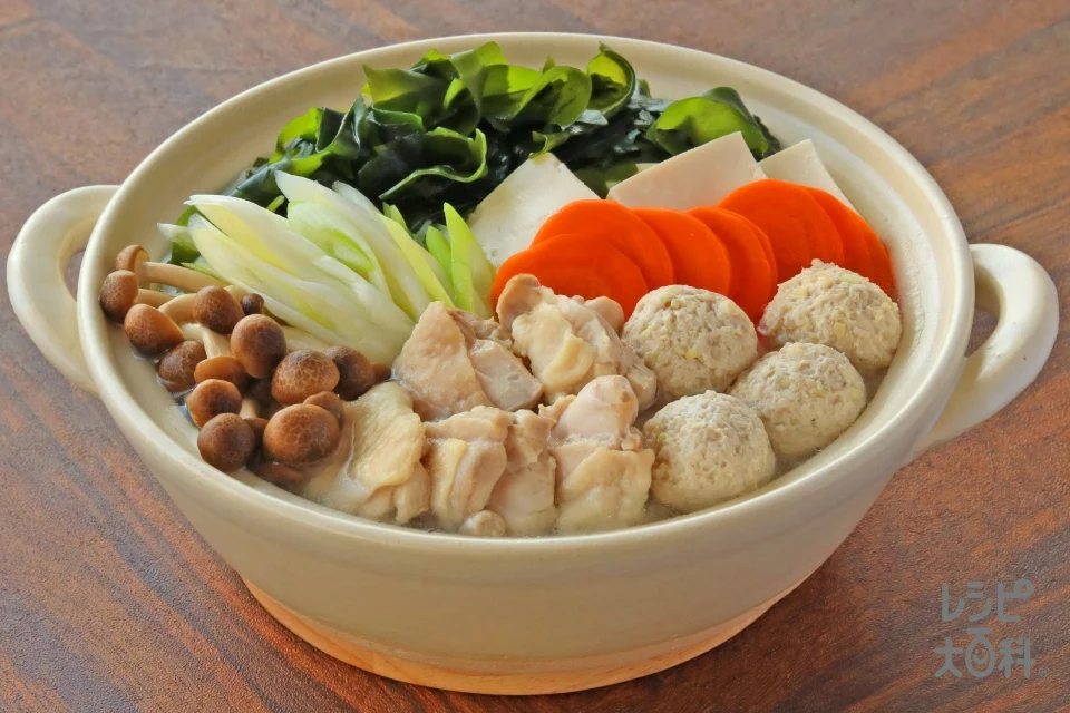 わかめちょい足し!鶏だし・うま塩鍋