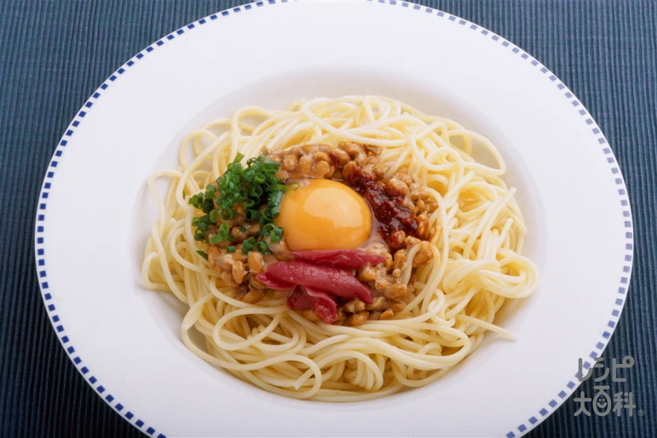 納豆スパゲッティ アジアン風