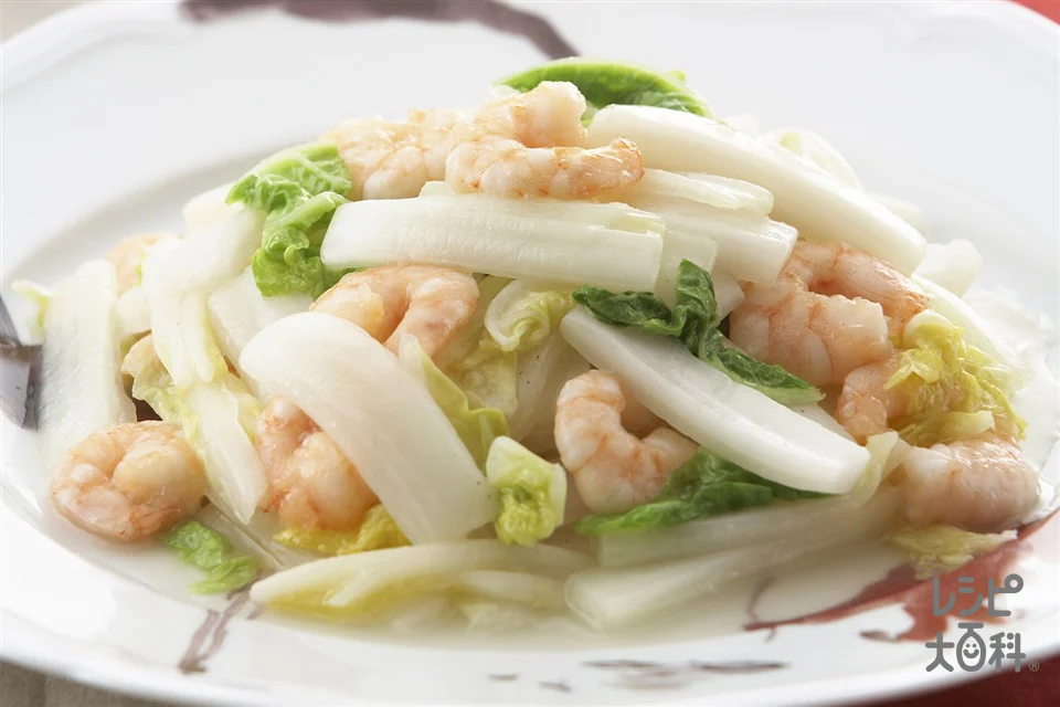シャキシャキ白菜とえびの炒めもの