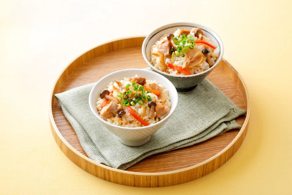 鶏ときのこのしょうが風味混ぜご飯