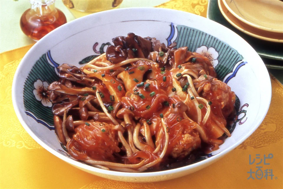 いろいろきのこの麻婆ソース煮