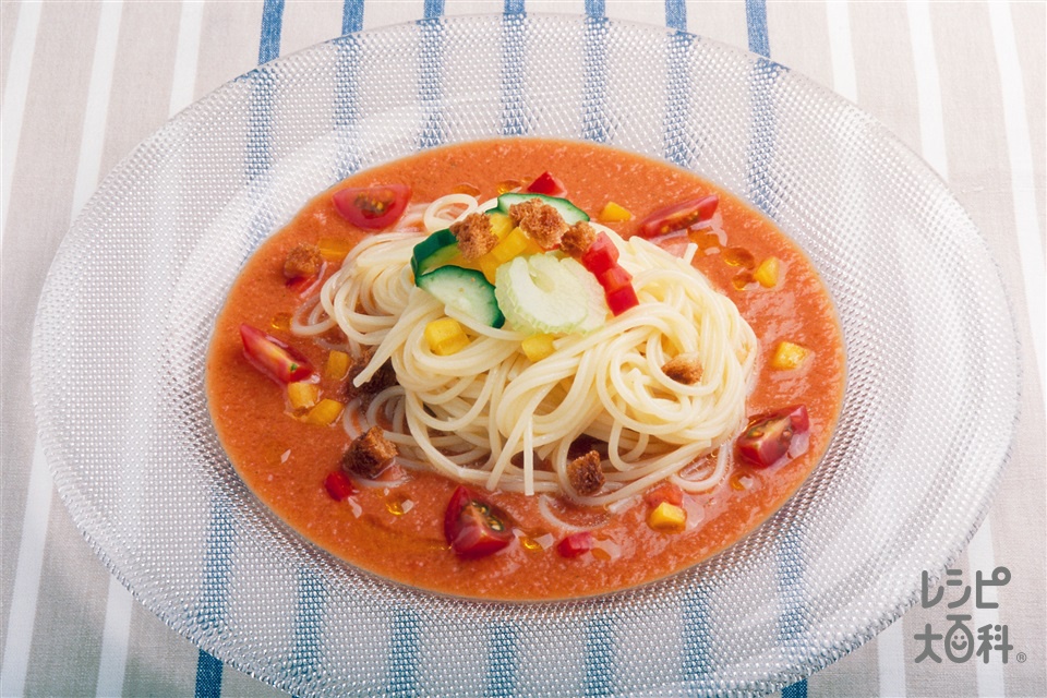 冷製パスタ ガスパチョソース
