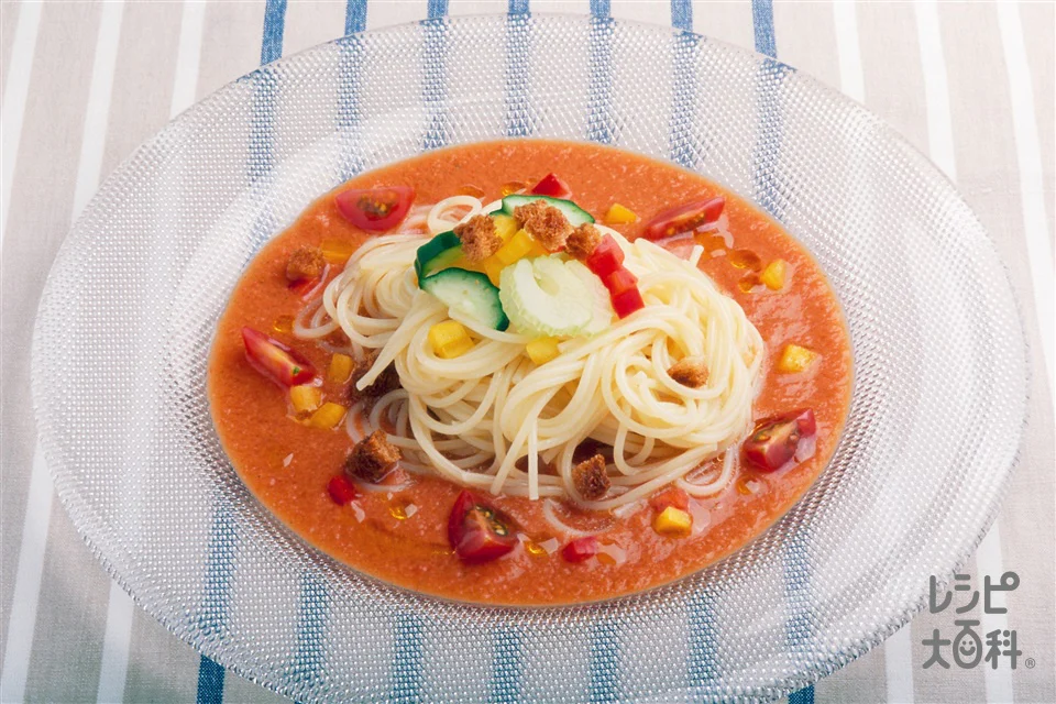 冷製パスタ  ガスパチョソース