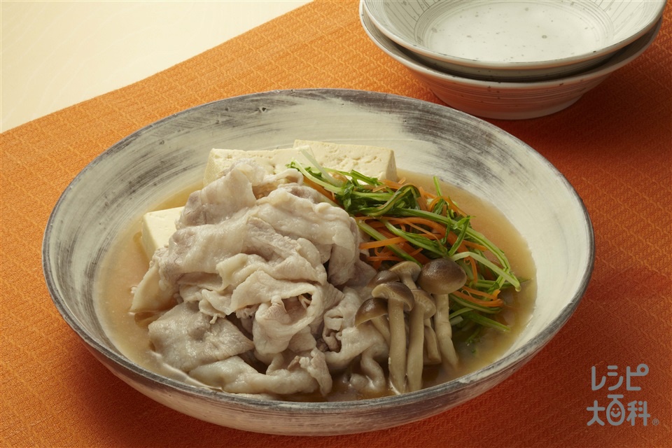 豚しゃぶと水菜のサッと煮