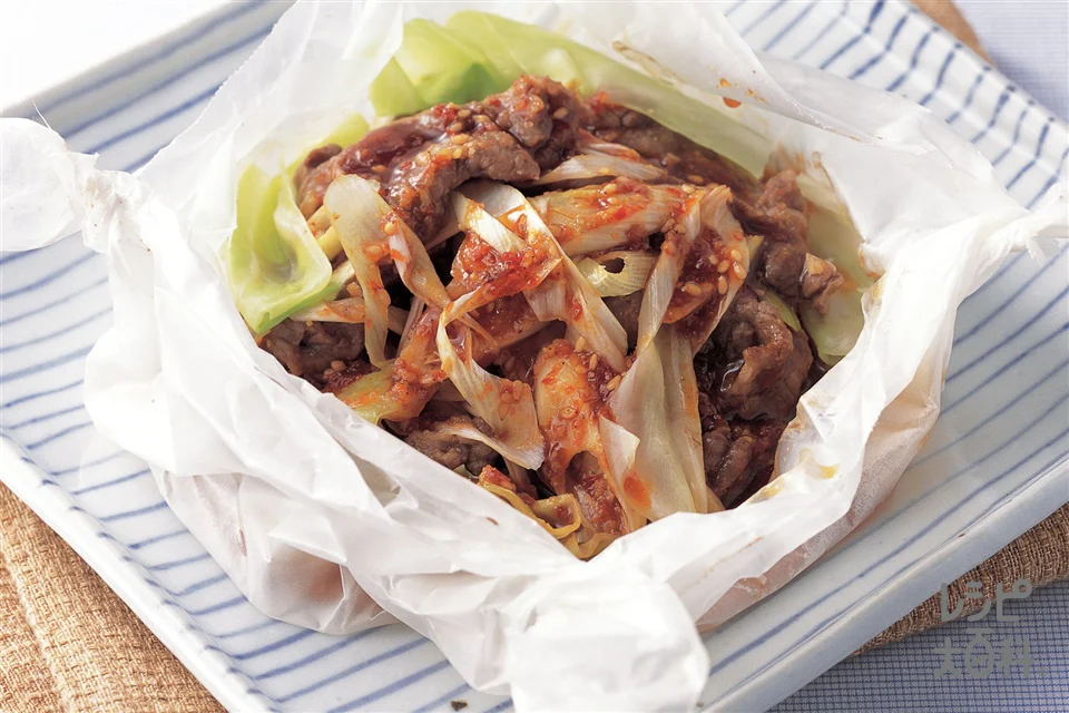 牛肉の甘辛包み焼き