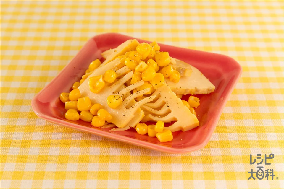たけのことコーンのマヨ炒め
