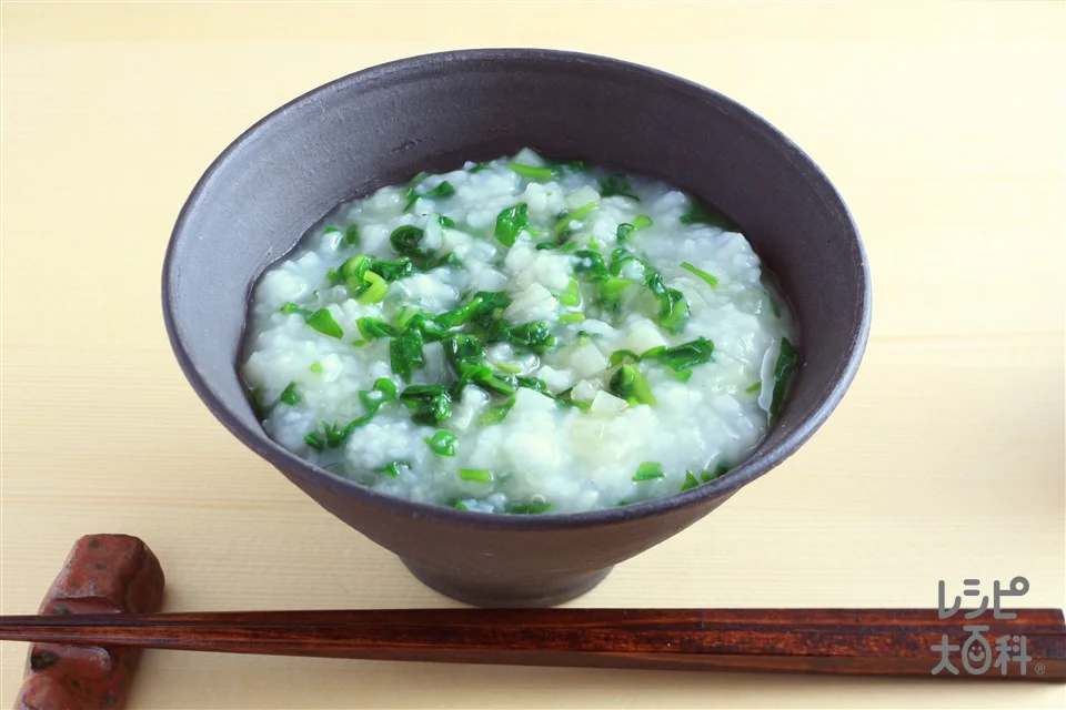 七草粥～レトルトの白がゆを使って！～