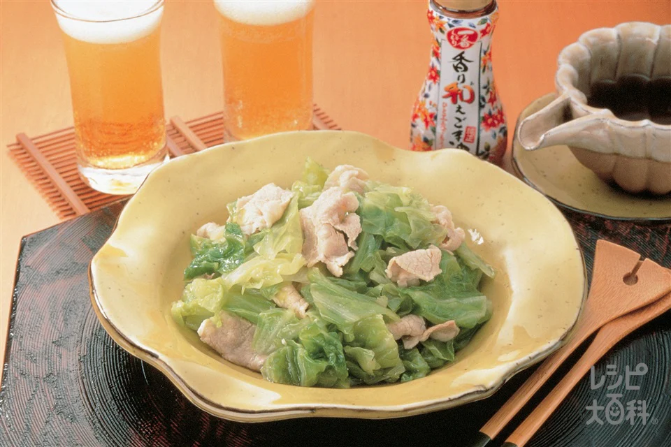 豚肉とキャベツの香り和え