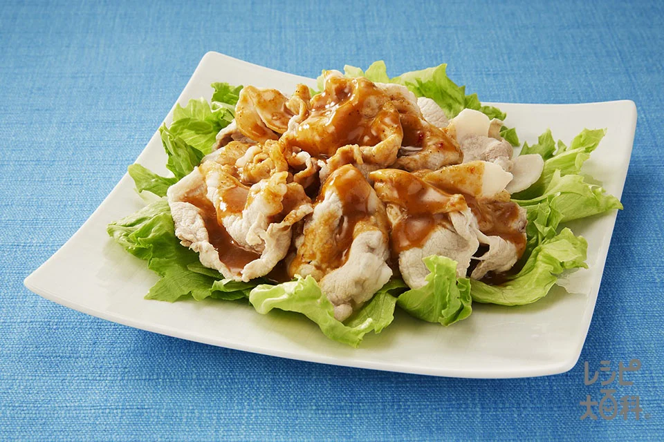 豚しゃぶ　棒棒鶏ソースがけ