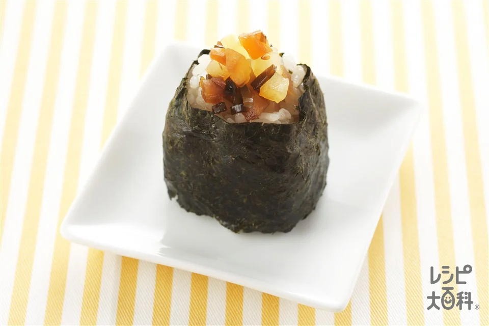 たくあん昆布おにぎり