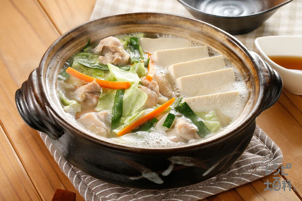 カット野菜でかんたんひとり鍋~鯛と帆立の極みだし~