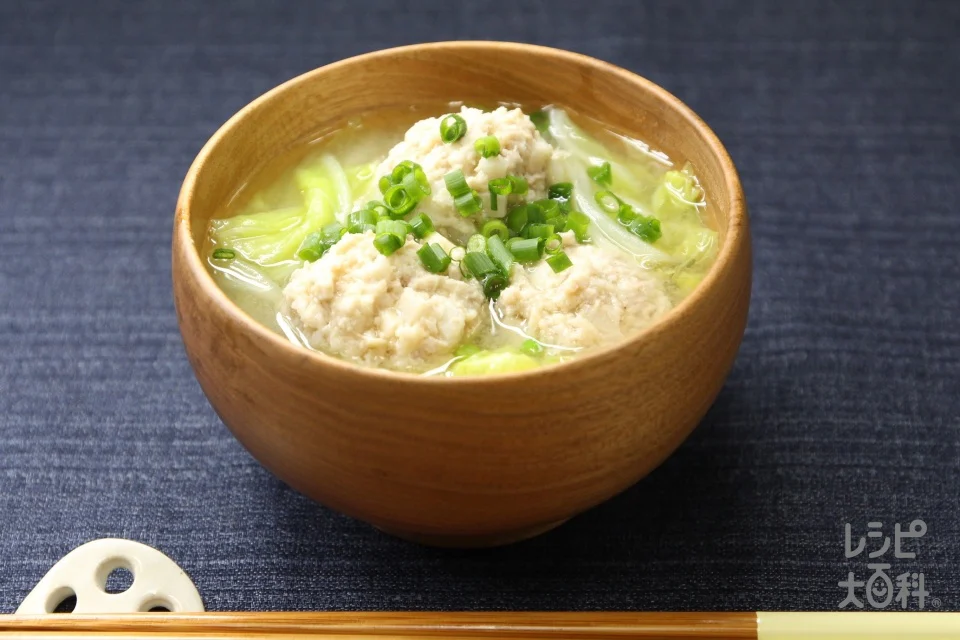 鶏れんこん団子のみそ汁