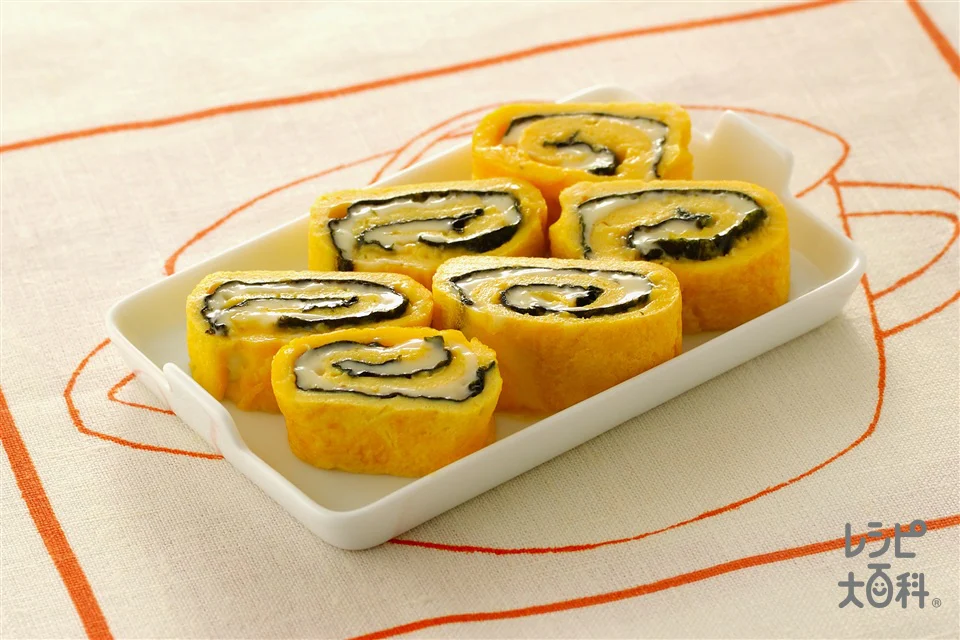 のりとチーズのくるりん卵焼き