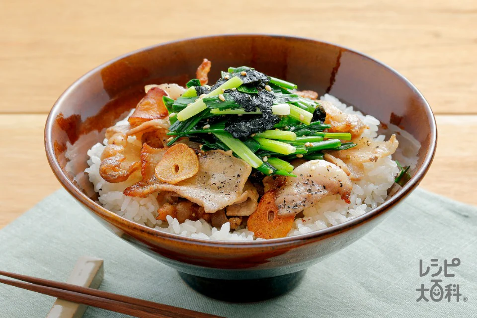 豚バラねぎ塩のっけ丼