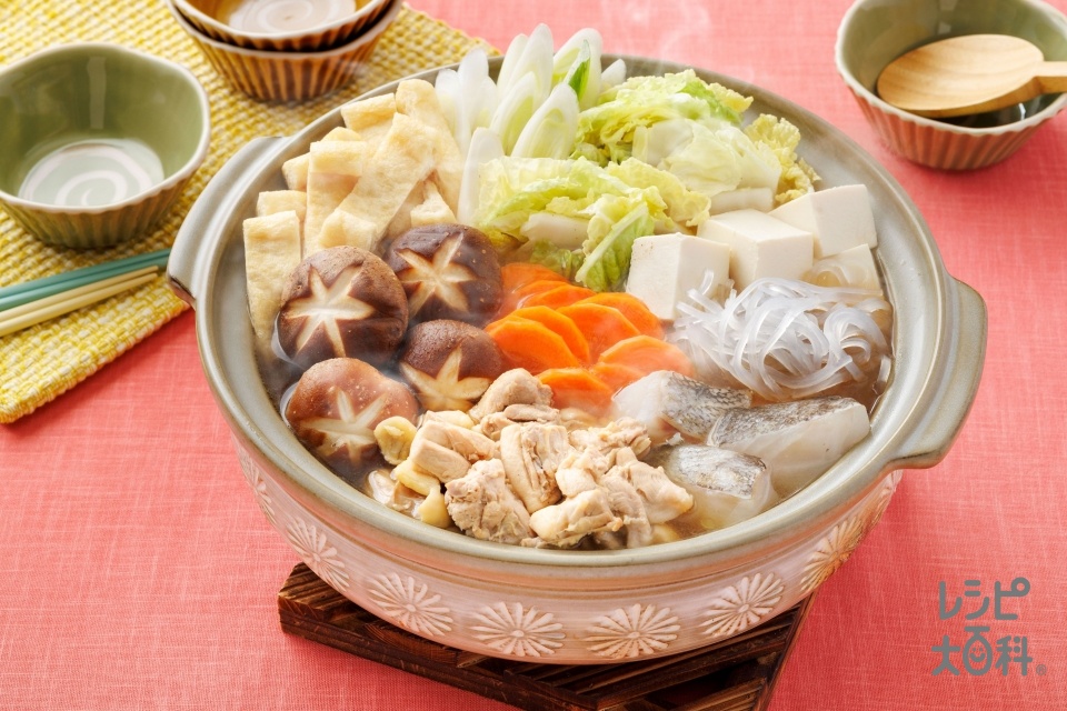 鶏肉と白菜のあごだし寄せ鍋の作り方 | レシピ |【味の素パーク】