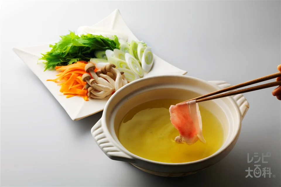 豚ロースの緑茶しゃぶしゃぶ