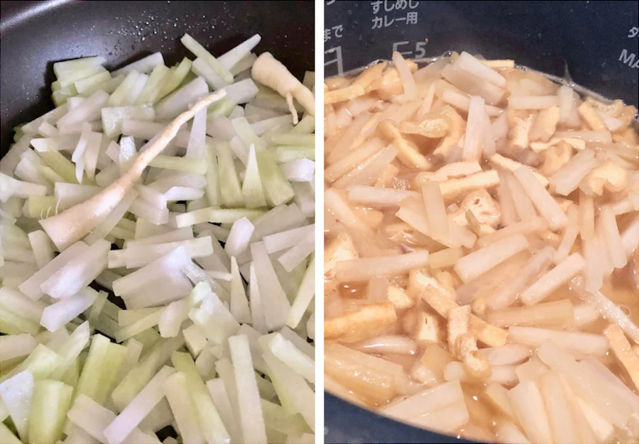 楠田さんのおすすめレシピ☆「ほんだし®大根ご飯」