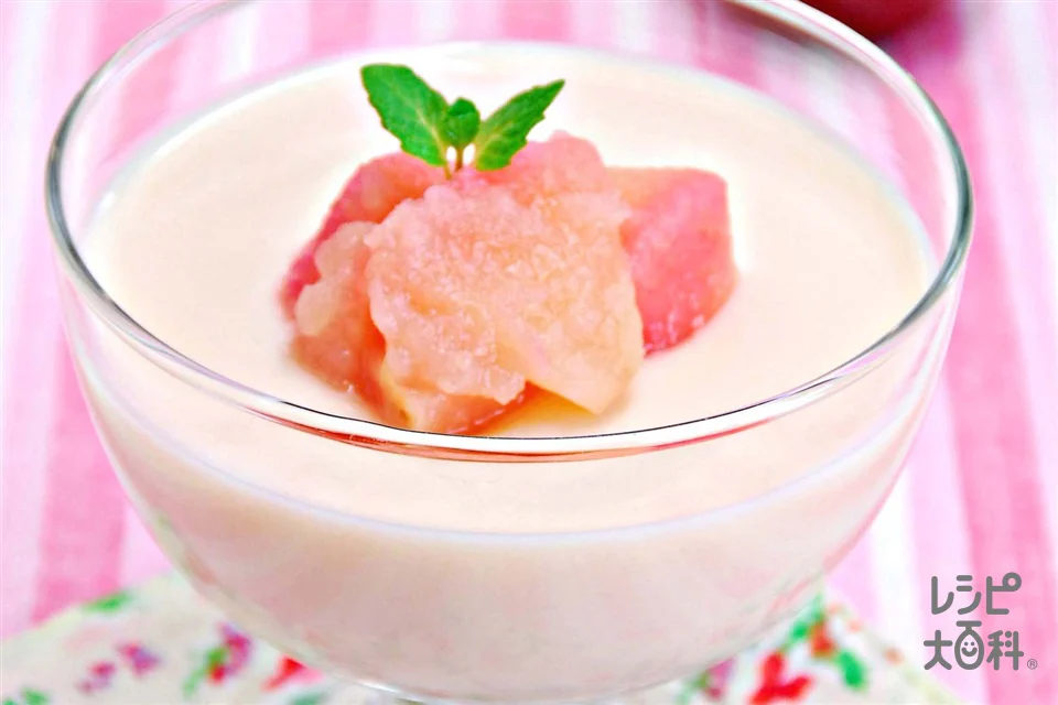 豆乳のブラマンジェ～ゴロゴロりんごの食べジャム添え～