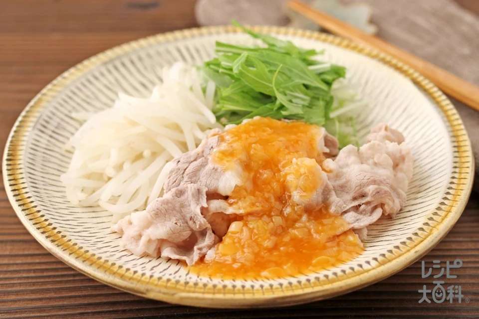 豚しゃぶのうま辛あんかけ