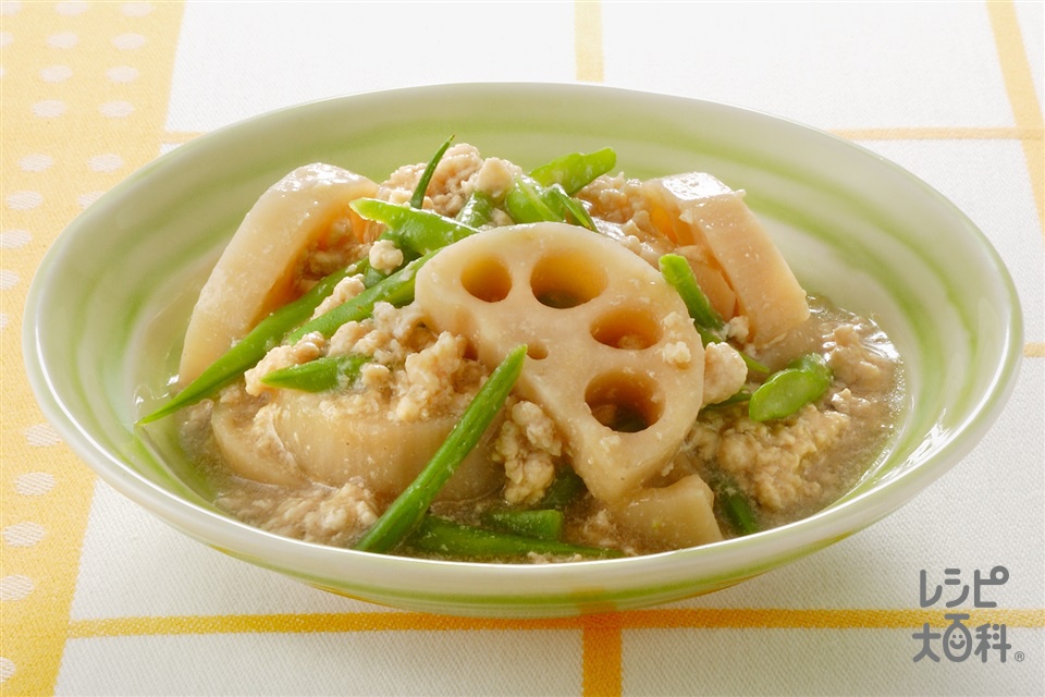 れんこんと鶏そぼろの甘辛煮の作り方 | レシピ |【味の素パーク】