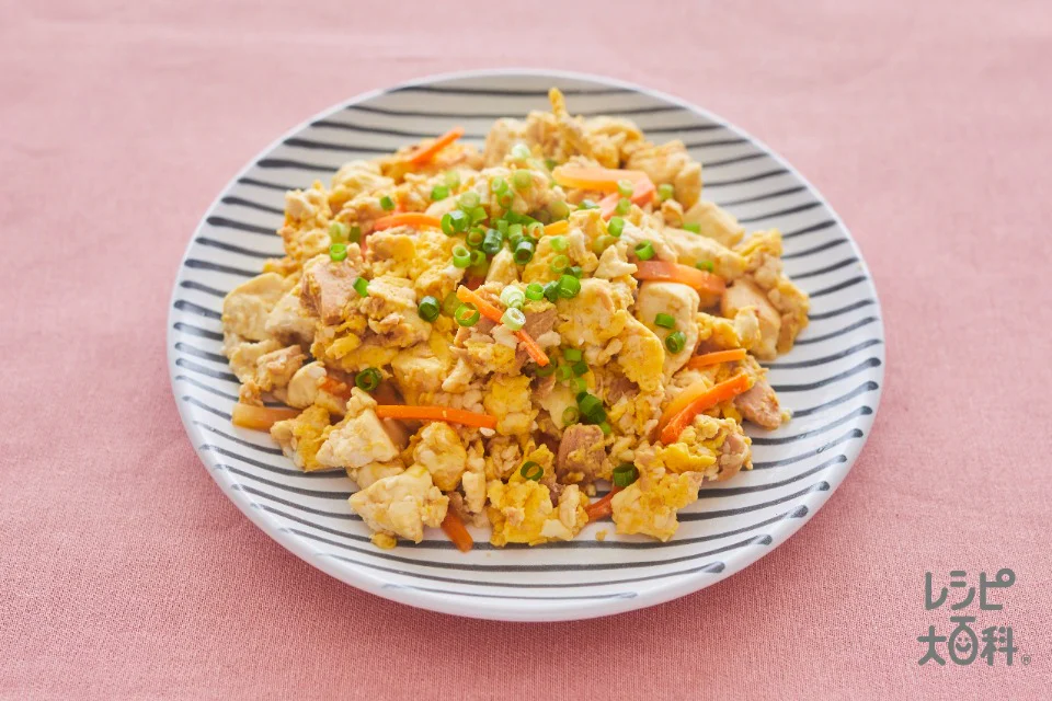 ツナと卵のいり豆腐