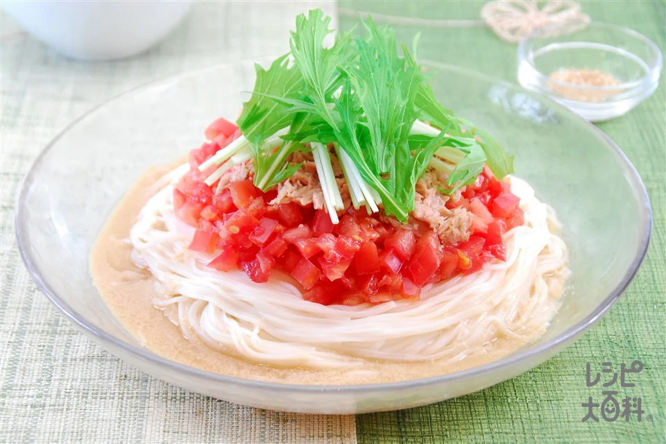 トマトとツナの和風そうめん